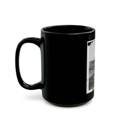 Atlanta, Ga. Boxcars With Refugees At Railroad Depot (U.S. Civil War) Black Coffee Mug