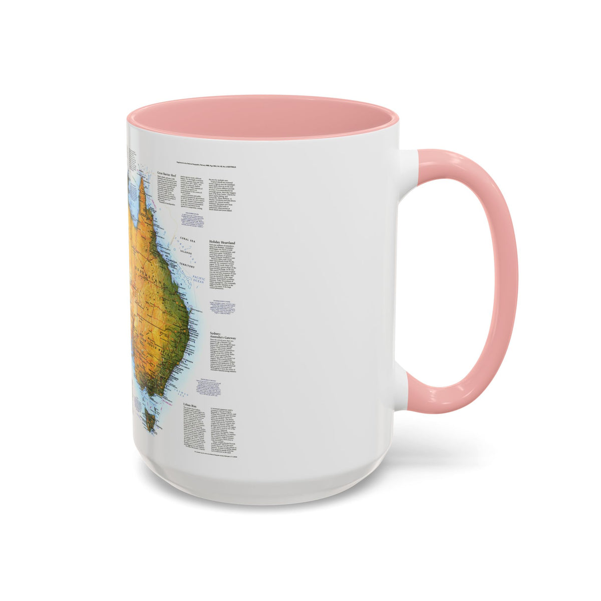 Australia - A Traveller's Look (1988) (Map) Accent Coffee Mug