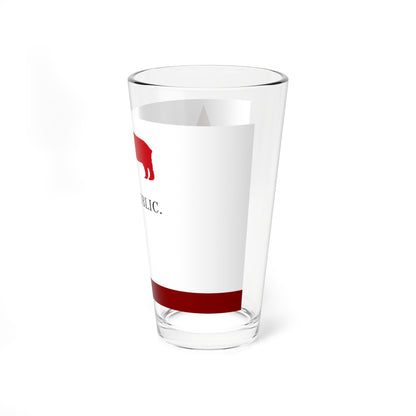 First Bear Flag of California 1846 (United States) Pint Glass 16oz
