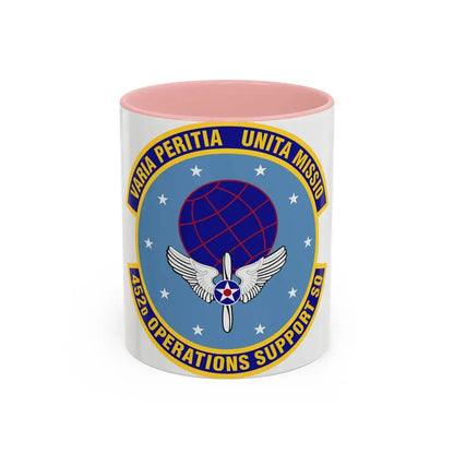 452d Operations Support Squadron (U.S. Air Force) Accent Coffee Mug 11oz Pink - Go Mug Yourself