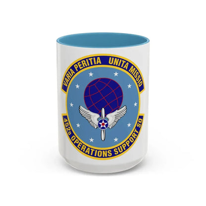 452d Operations Support Squadron (U.S. Air Force) Accent Coffee Mug 15oz Light Blue - Go Mug Yourself