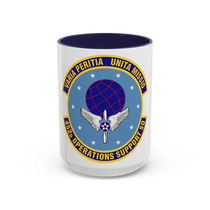 452d Operations Support Squadron (U.S. Air Force) Accent Coffee Mug 15oz Navy - Go Mug Yourself