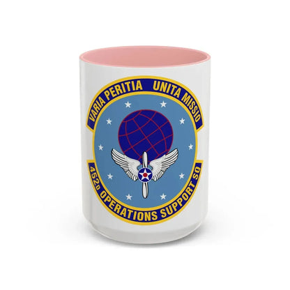 452d Operations Support Squadron (U.S. Air Force) Accent Coffee Mug 15oz Pink - Go Mug Yourself