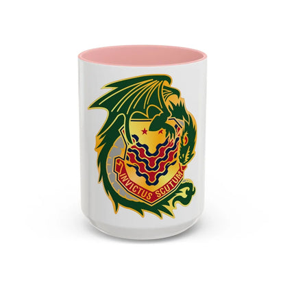 453 Chemical Battalion (U.S. Army) Accent Coffee Mug-15oz-Pink-Go Mug Yourself