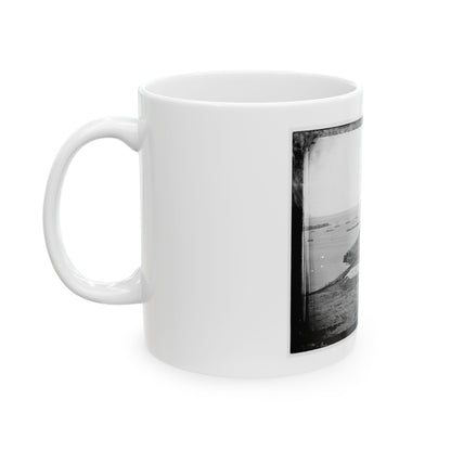 Aquia Creek Landing, Virginia. Distant View Of Federal Supply Depot (U.S. Civil War) White Coffee Mug