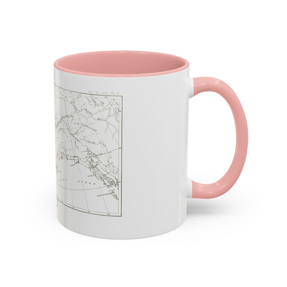 Alaska - Sketch Map (1891) (Map) Accent Coffee Mug