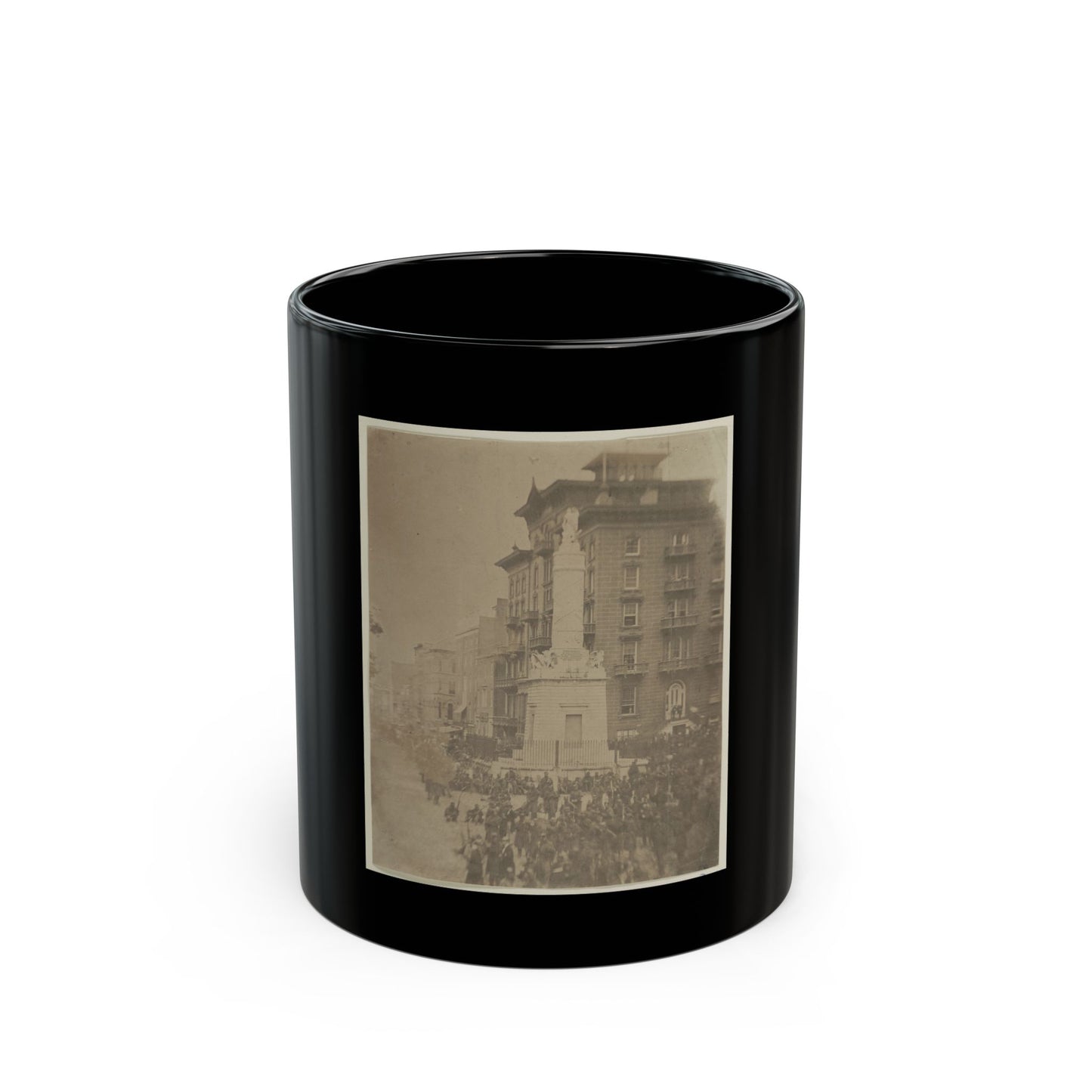 6th Massachusetts Bivouacked In Monument Sq., Baltimore (U.S. Civil War) Black Coffee Mug