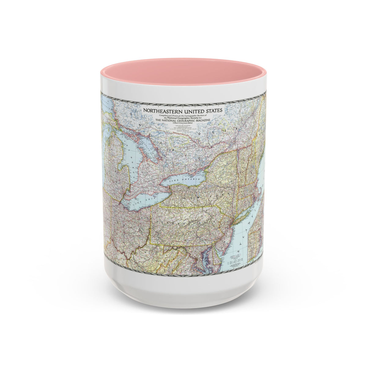 USA - Northeastern (1945) (Map) Accent Coffee Mug