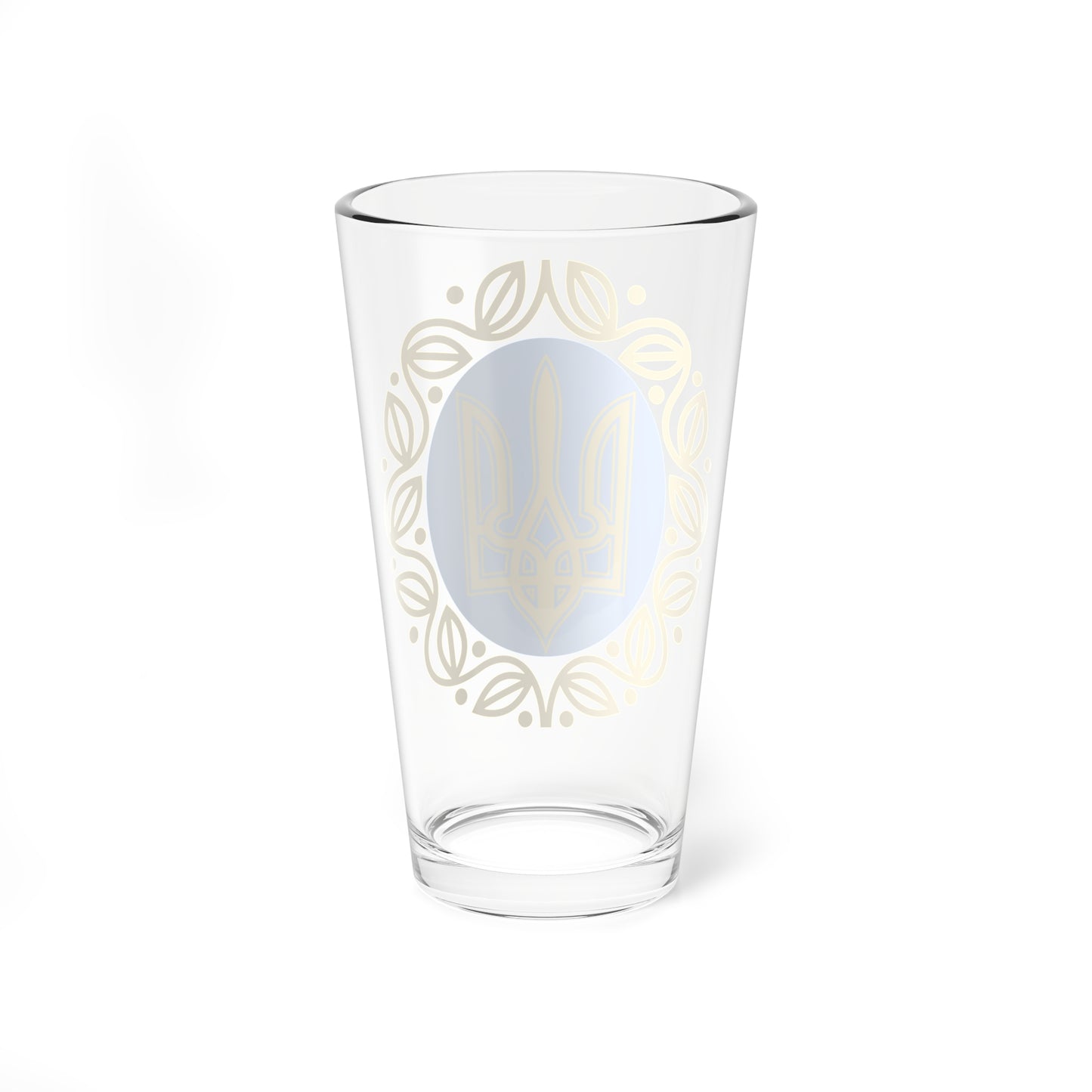 Coat of Arms of UNR harmonization of colours (Ukraine) (Coat of Arms) Pint Glass 16oz