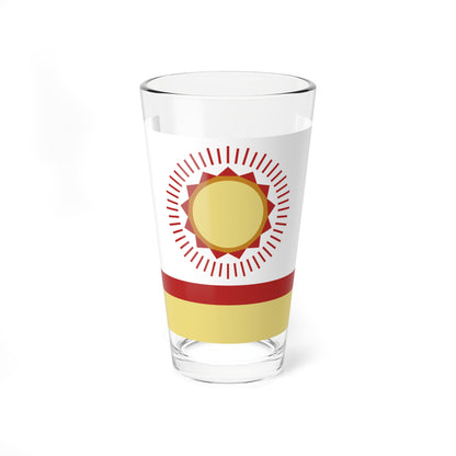 Flag of Nurimanovsky rayon (Russia) Pint Glass 16oz