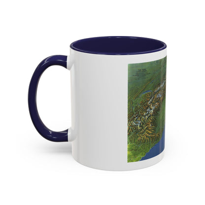 Alps, The - Europe's Backbone (1965) (Map) Accent Coffee Mug