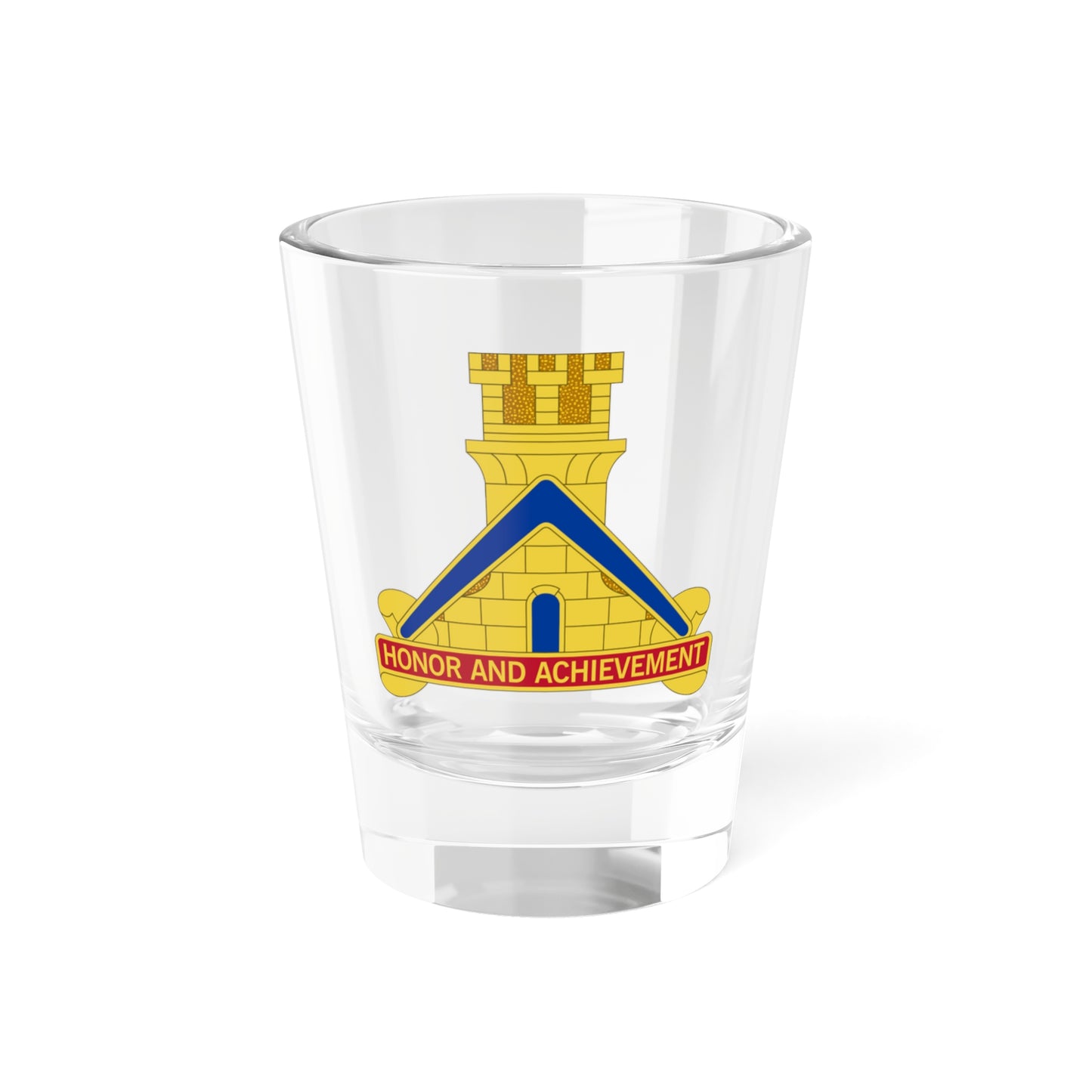 Verre à liqueur du bataillon du génie 339 (armée américaine) 1,5 oz