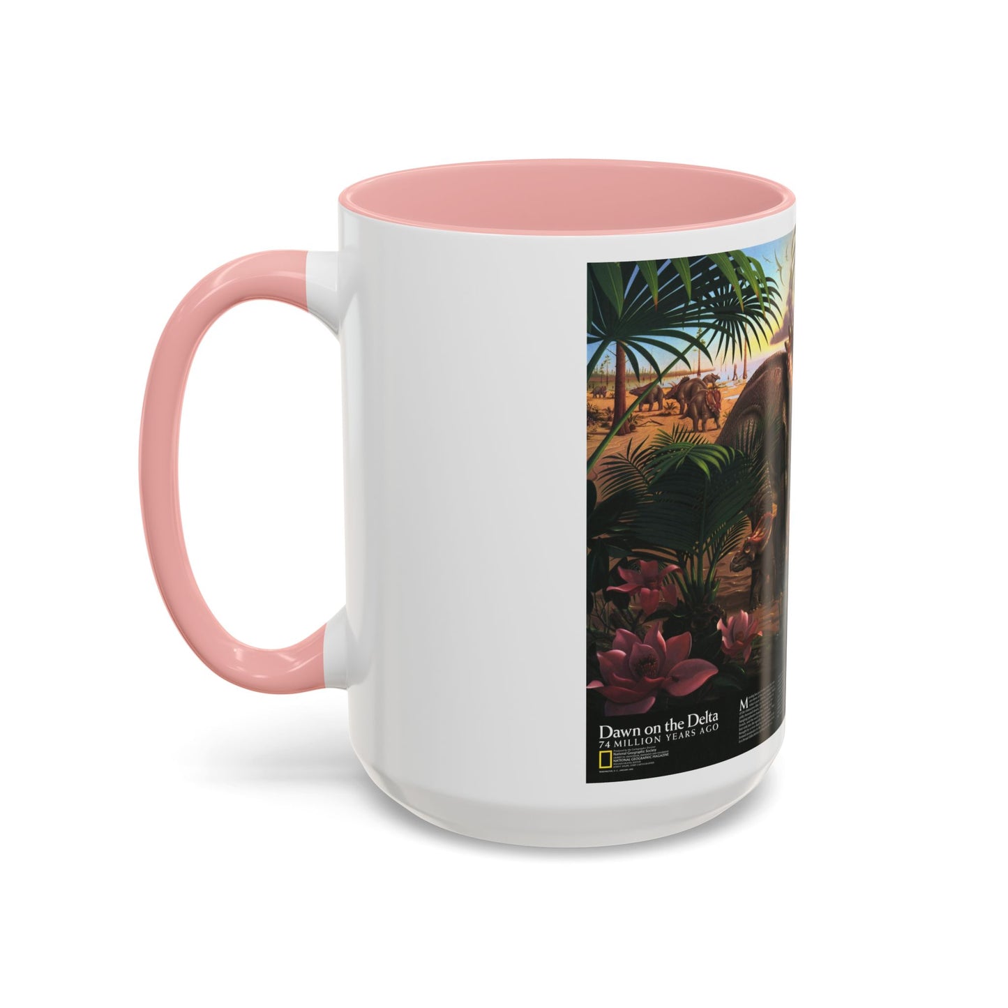 North America - Dawn on the Delta- 74mya (1993) (Map) Accent Coffee Mug