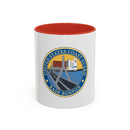 USCG Base Boston (U.S. Coast Guard) Accent Coffee Mug