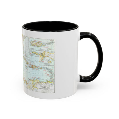 Central America & West Indies (1939) (Map) Accent Coffee Mug