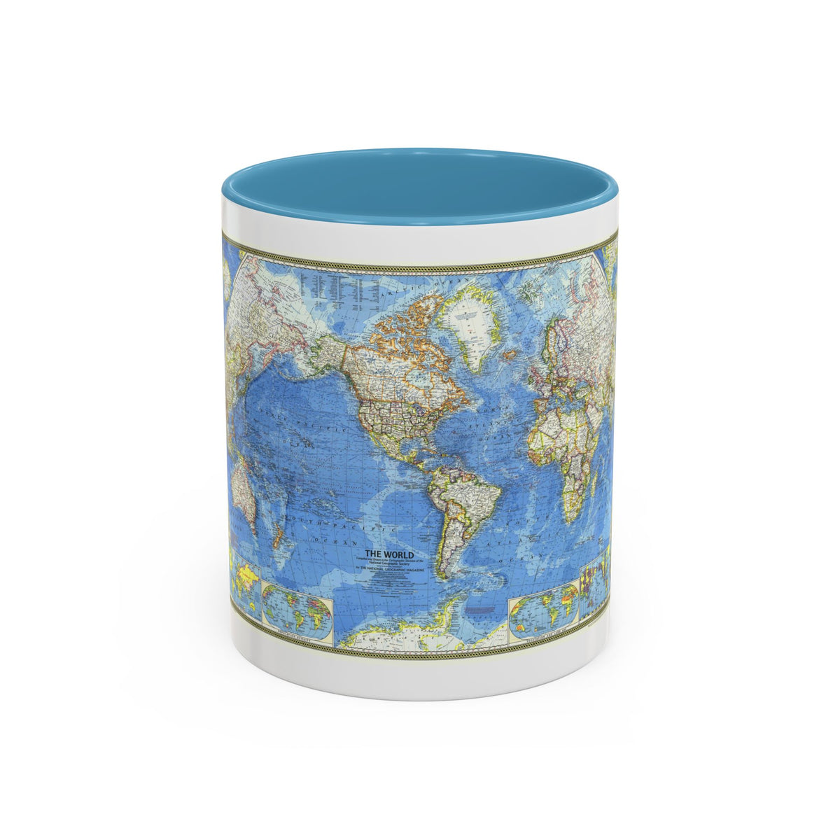 World Map (1970) (Map) Accent Coffee Mug