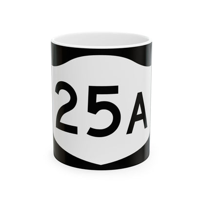 NY-25A (New York) (Road Sign) White Coffee Mug