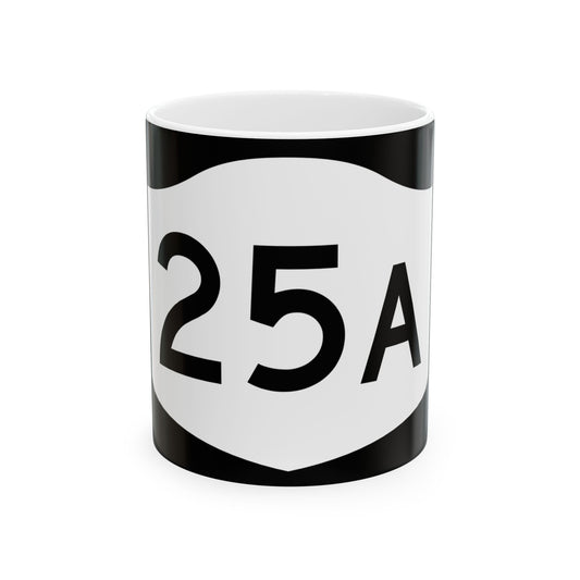 NY-25A (New York) (Road Sign) White Coffee Mug