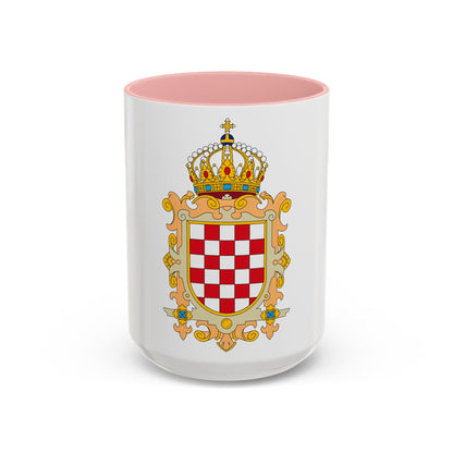 Coat of Arms of Kingdom of Croatia - Accent Coffee Mug