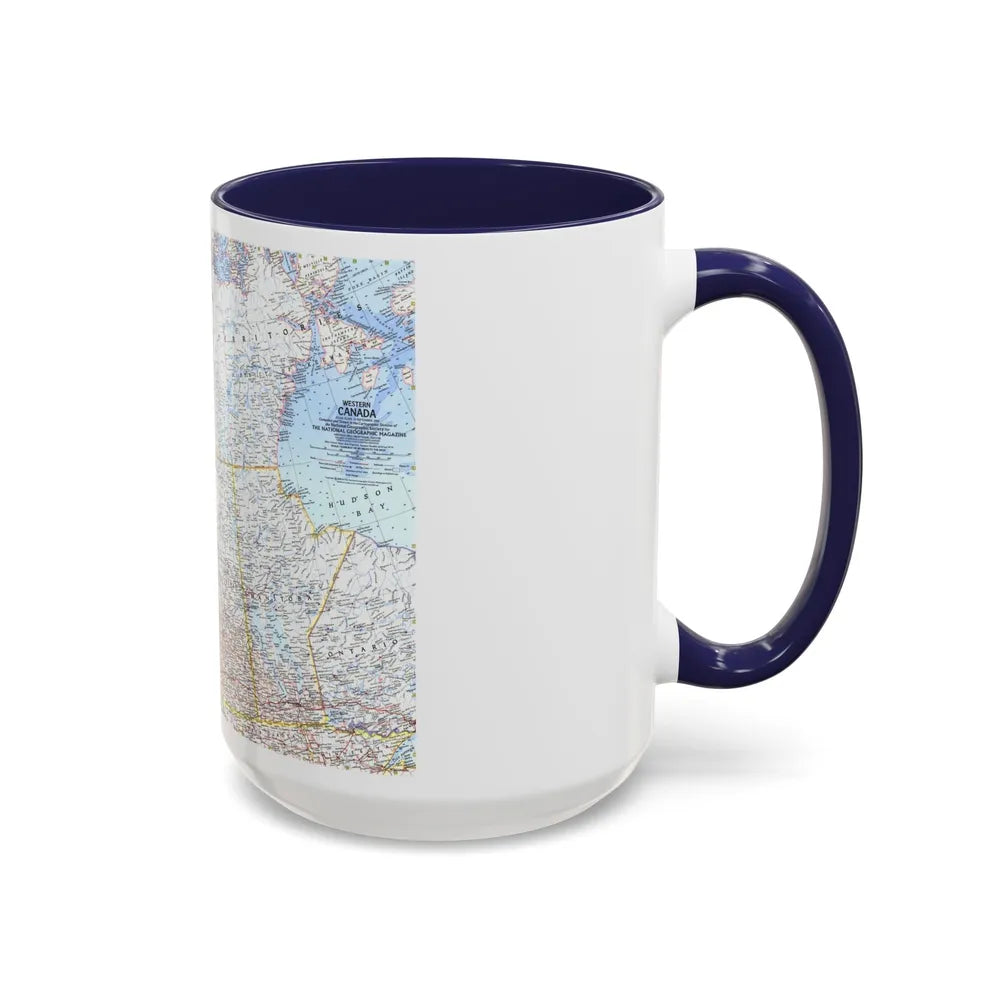 Canada - Western (1966) (Map) Accent Coffee Mug-Go Mug Yourself