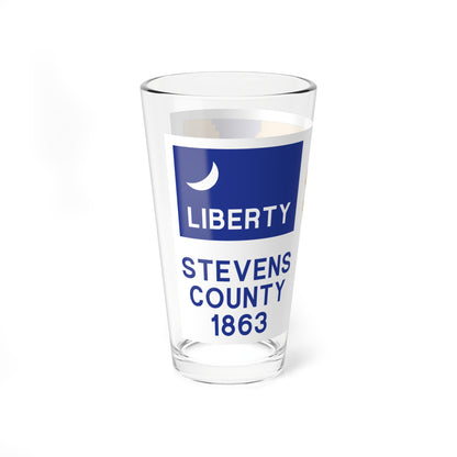 Flag of Stevens County Washington (United States) Pint Glass 16oz