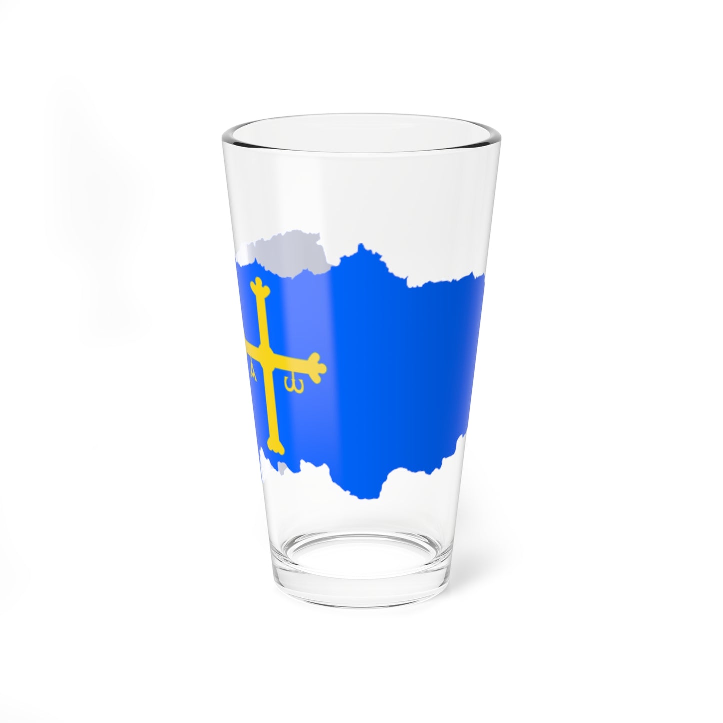 Flag map of Asturias (Spain) Pint Glass 16oz