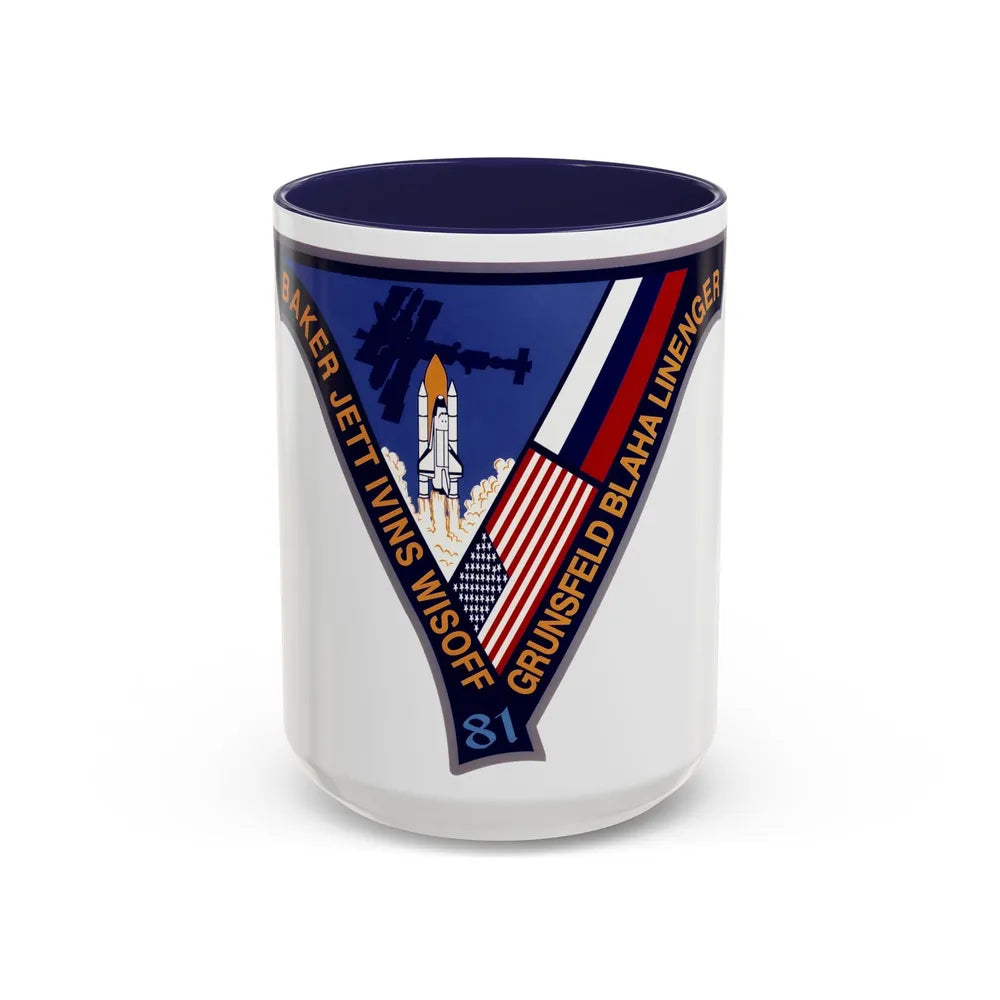 STS 81 (NASA) Accent Coffee Mug-15oz-Navy-Go Mug Yourself