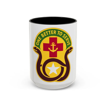 455 Field Hospital (U.S. Army) Accent Coffee Mug-15oz-Black-Go Mug Yourself