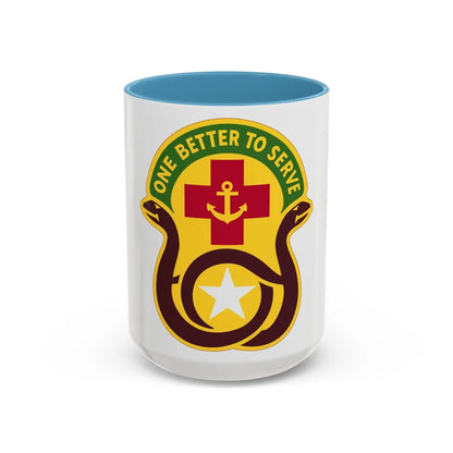 455 Field Hospital (U.S. Army) Accent Coffee Mug-15oz-Light Blue-Go Mug Yourself