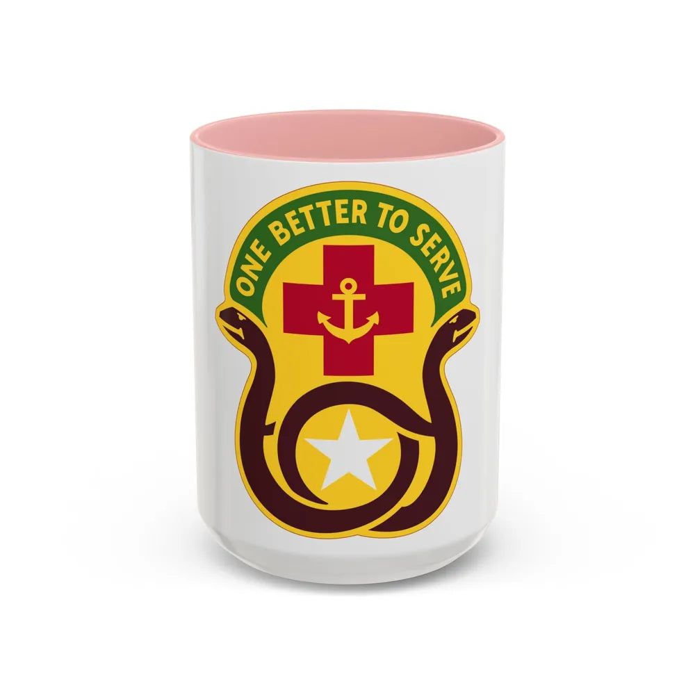 455 Field Hospital (U.S. Army) Accent Coffee Mug-15oz-Pink-Go Mug Yourself