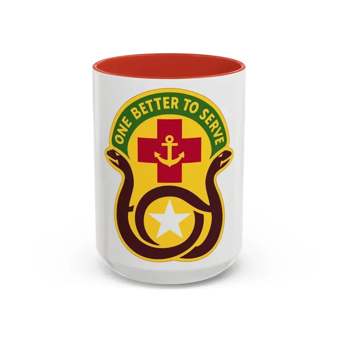 455 Field Hospital (U.S. Army) Accent Coffee Mug 15oz Red - Go Mug Yourself