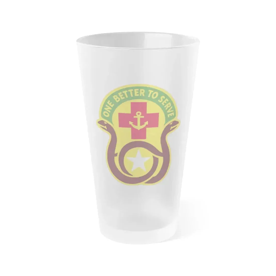 455 Field Hospital (U.S. Army) Frosted Pint Glass 16oz Default Title - Go Mug Yourself