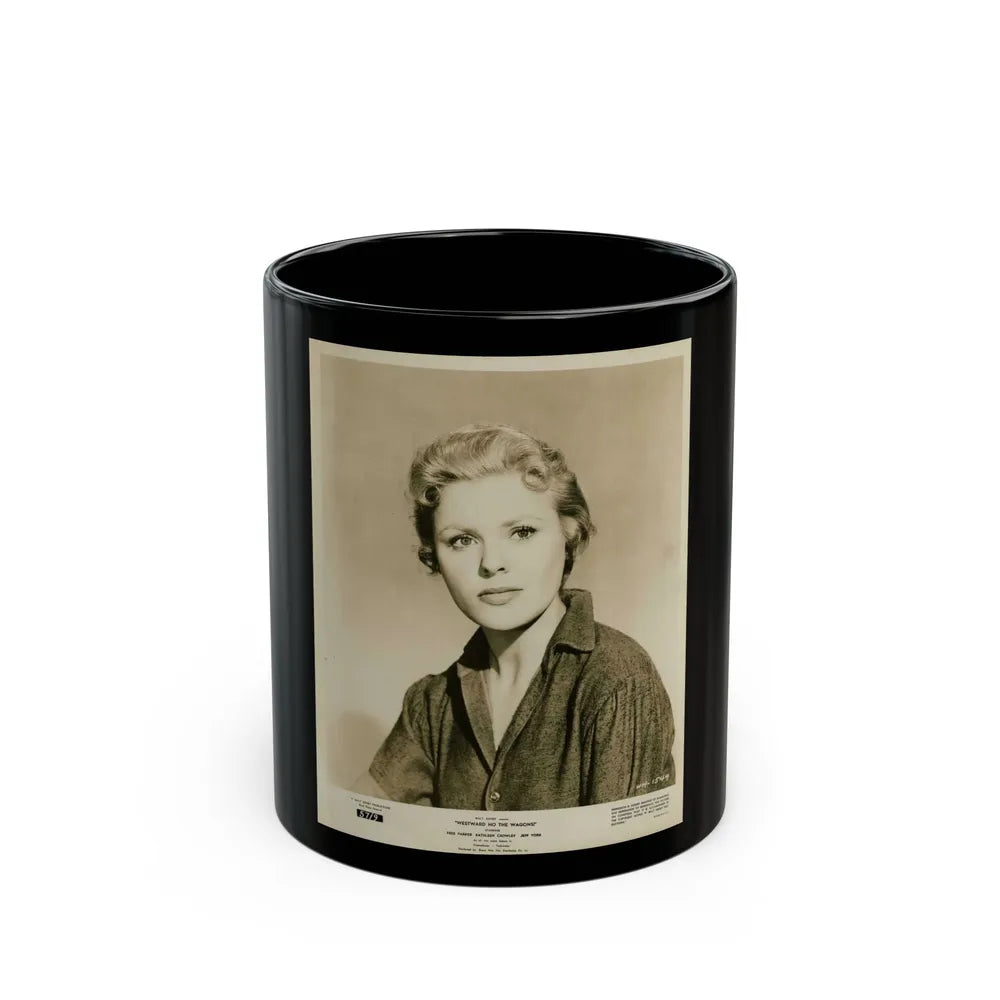 Kathleen Crowley #14 (Vintage Female Icon) Black Coffee Mug-11oz-Go Mug Yourself