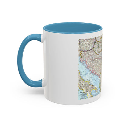 Europe - The Balkans (1962) (Map) Accent Coffee Mug