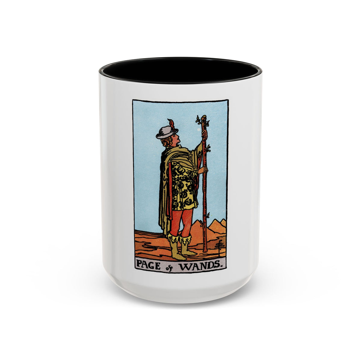 The Page of Wands (Tarot Card) Accent Coffee Mug