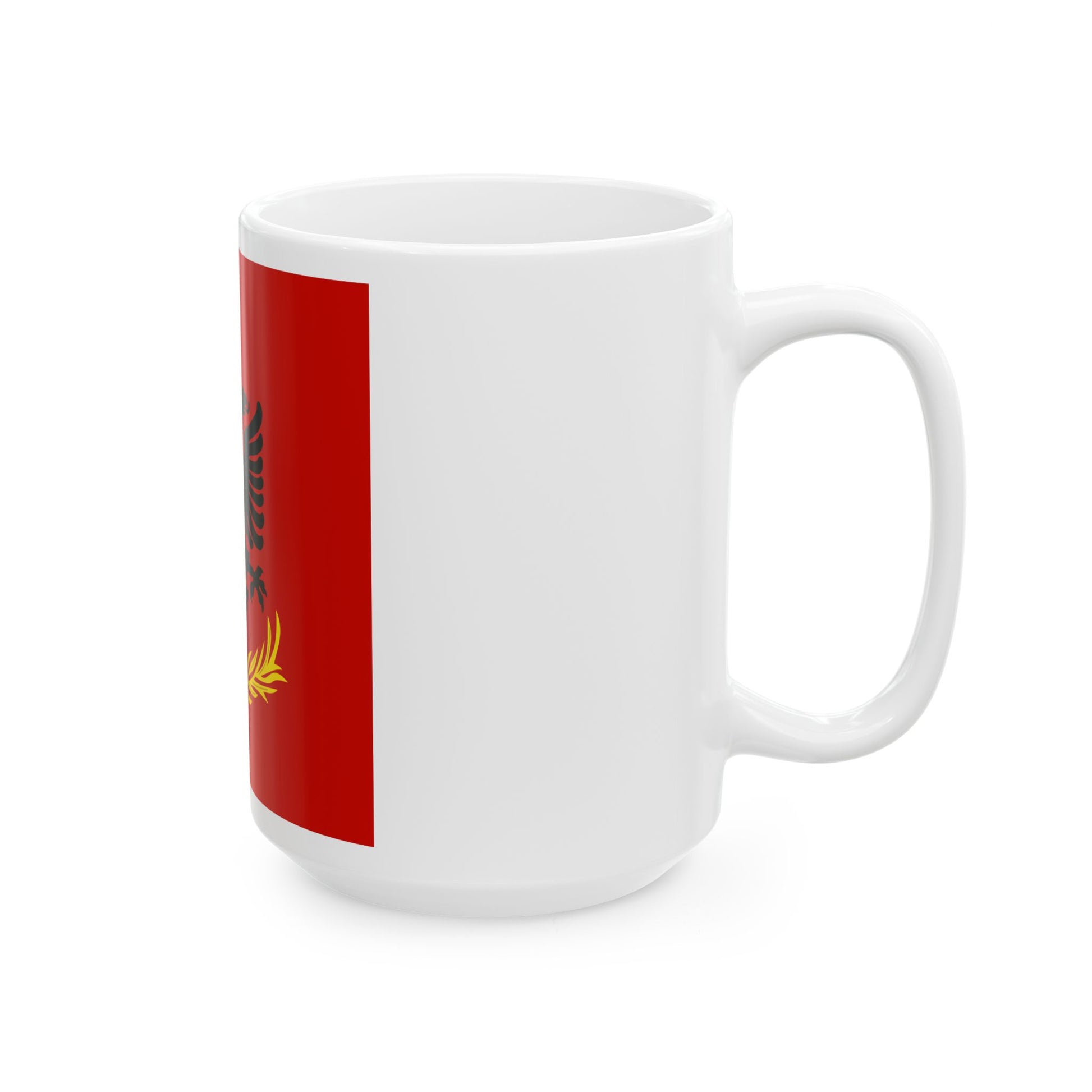 Flag variation of the Albanian Royal Army - White Coffee Mug-Go Mug Yourself