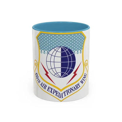 455th Air Expeditionary Wing (U.S. Air Force) Accent Coffee Mug 11oz Light Blue - Go Mug Yourself