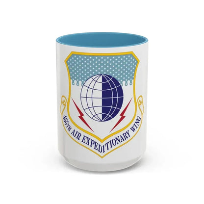 455th Air Expeditionary Wing (U.S. Air Force) Accent Coffee Mug 15oz Light Blue - Go Mug Yourself