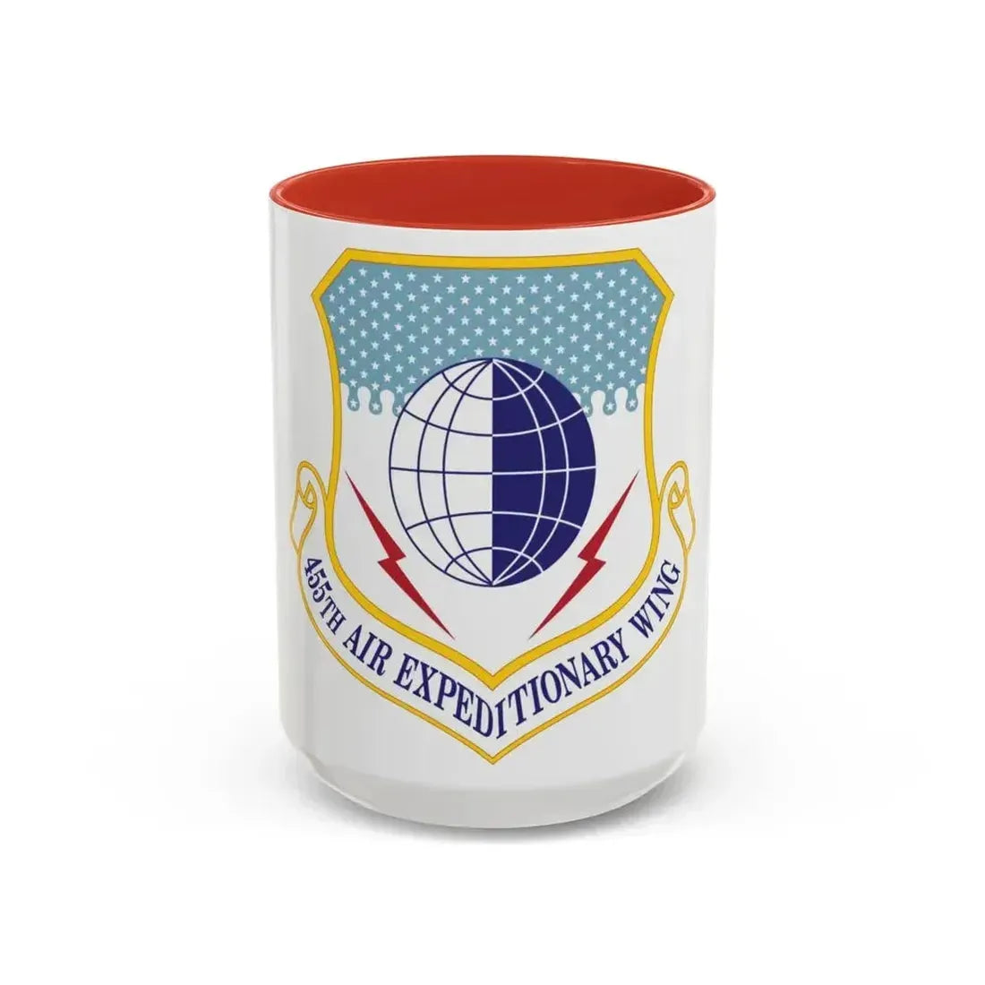 455th Air Expeditionary Wing (U.S. Air Force) Accent Coffee Mug 15oz Red - Go Mug Yourself