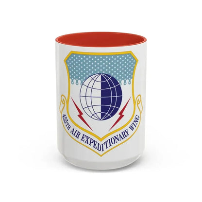 455th Air Expeditionary Wing (U.S. Air Force) Accent Coffee Mug 15oz Red - Go Mug Yourself