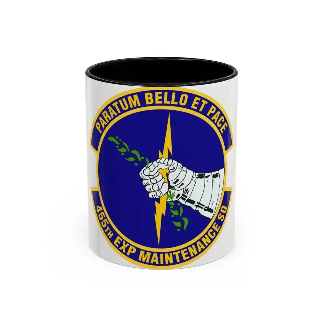 455th Expeditionary Maintenance Squadron (U.S. Air Force) Accent Coffee Mug 11oz Black - Go Mug Yourself