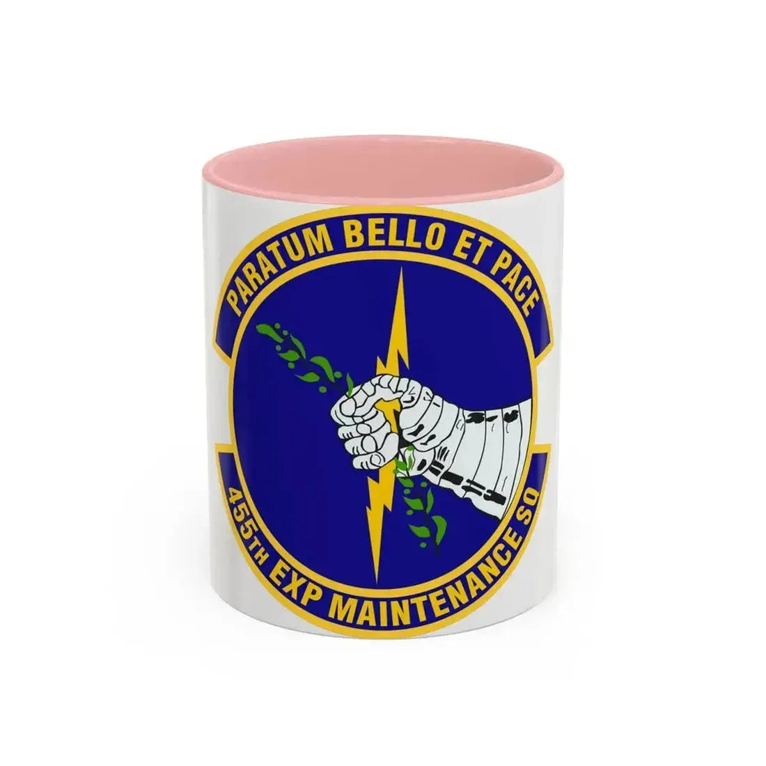 455th Expeditionary Maintenance Squadron (U.S. Air Force) Accent Coffee Mug 11oz Pink - Go Mug Yourself