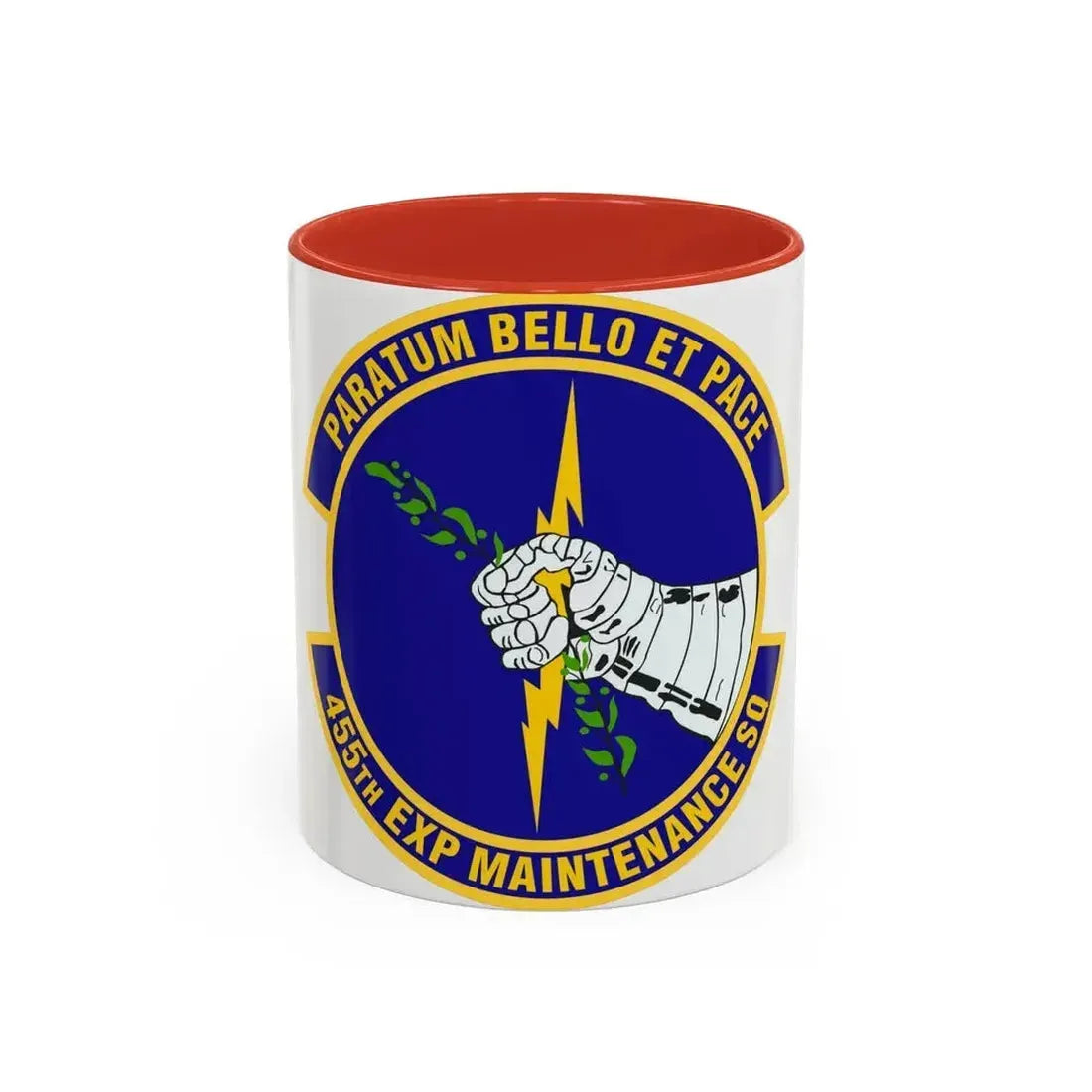 455th Expeditionary Maintenance Squadron (U.S. Air Force) Accent Coffee Mug 11oz Red - Go Mug Yourself