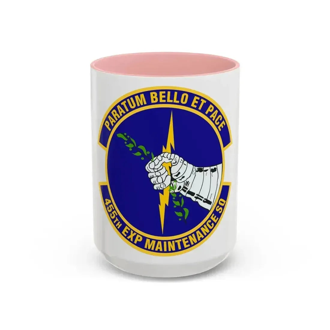 455th Expeditionary Maintenance Squadron (U.S. Air Force) Accent Coffee Mug 15oz Pink - Go Mug Yourself