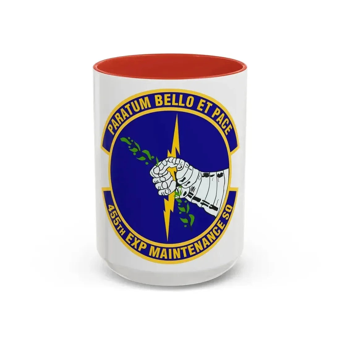 455th Expeditionary Maintenance Squadron (U.S. Air Force) Accent Coffee Mug 15oz Red - Go Mug Yourself