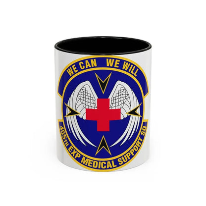 455th Expeditionary Medical Support Squadron (U.S. Air Force) Accent Coffee Mug 11oz Black - Go Mug Yourself