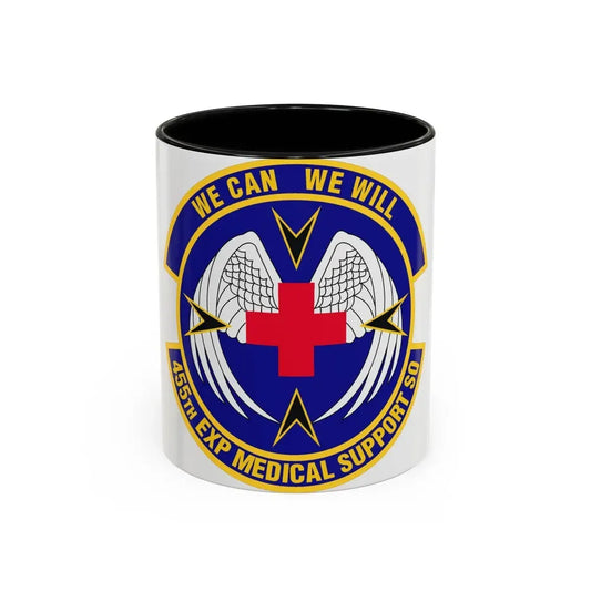 455th Expeditionary Medical Support Squadron (U.S. Air Force) Accent Coffee Mug 11oz Black - Go Mug Yourself