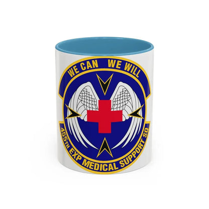 455th Expeditionary Medical Support Squadron (U.S. Air Force) Accent Coffee Mug 11oz Light Blue - Go Mug Yourself