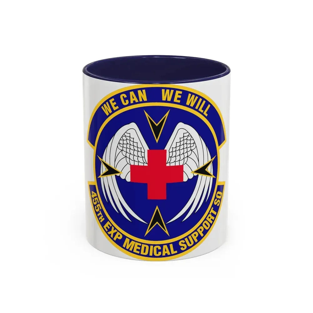 455th Expeditionary Medical Support Squadron (U.S. Air Force) Accent Coffee Mug 11oz Navy - Go Mug Yourself
