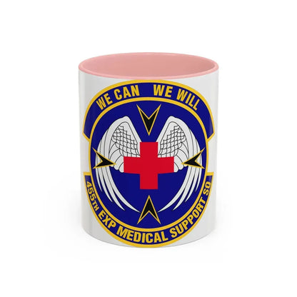 455th Expeditionary Medical Support Squadron (U.S. Air Force) Accent Coffee Mug 11oz Pink - Go Mug Yourself